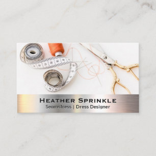 Thread Reels   Seamstress   Metallic Trim Business Card