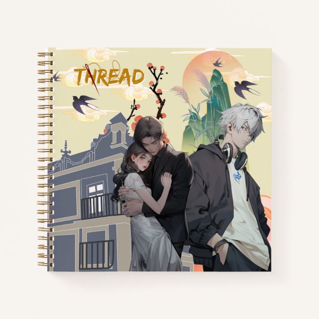 Thread Square Spiral Notebook (Front)