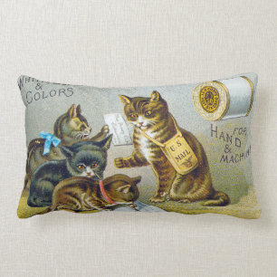 Thread Trade Card, 1880 Lumbar Cushion