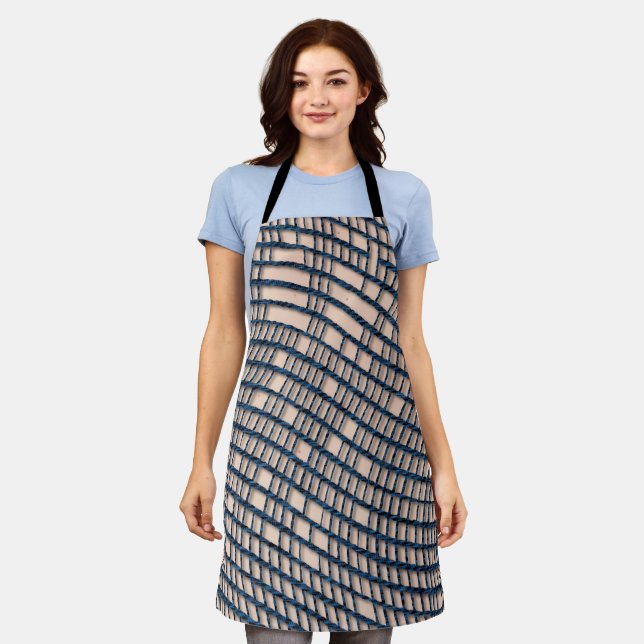 Threadbare Blue Netting Apron (Worn)