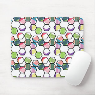 Threaded Hexagons Mouse Mat