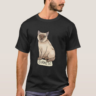 Threadless Aidadaism Burmese Cat Breed Graphic T-Shirt