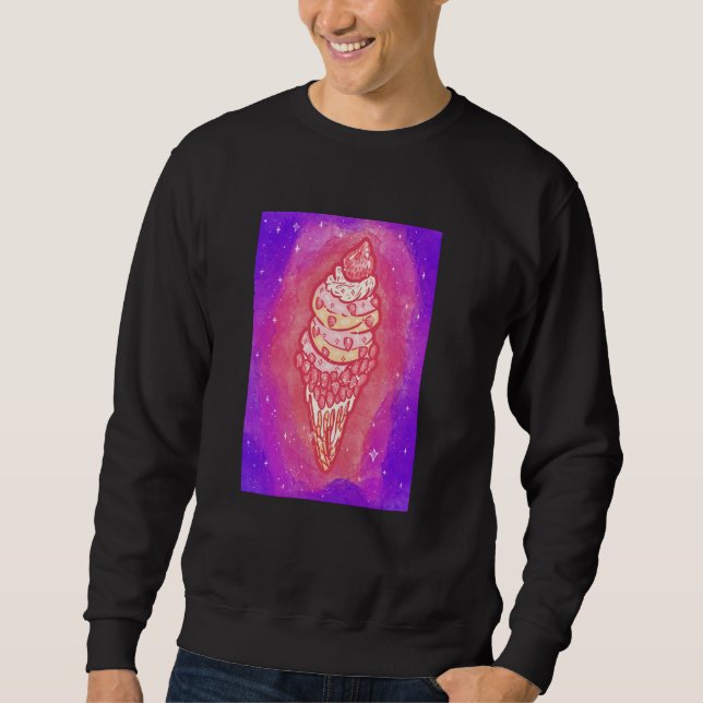 Threadless Aidadaism Strawberry & Vanilla Ice Crea Sweatshirt (Front)