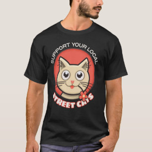 Threadless Boriana Support Your Local Street Cats T-Shirt