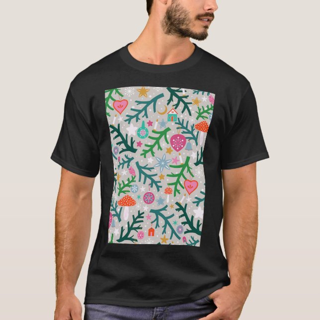 Threadless Carly Watts Christmas Tree Ubles Graphi T-Shirt (Front)