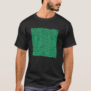 Threadless Emeline Hand Knit Emerald Green Graphic T-Shirt