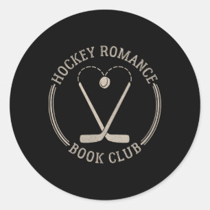 Threadless Grey Sky Chai Hockey Romance Book Club Classic Round Sticker