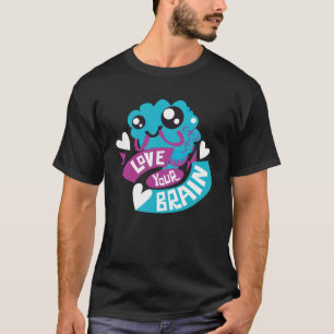 Threadless I Heart Guts Love Your Brain Graphic T-Shirt