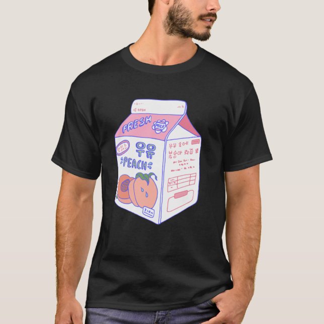 Threadless Laura O'Connor Peach Milk Graphic T-Shirt (Front)