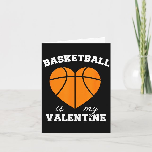Threadrock Basketball Is My Valentine - Women's Un Card (Front)