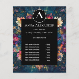 Threads of Light Floral Mandala Design Flyer