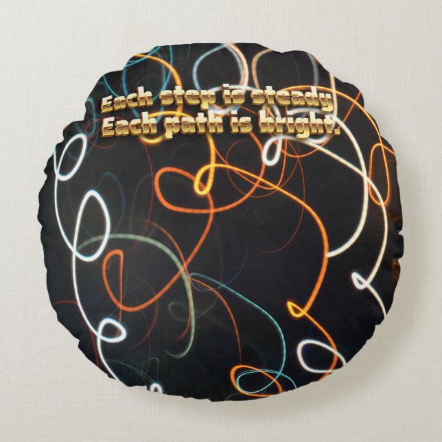 Threads of Motion • Round Pillow (Front)