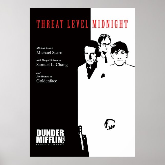 Threat Level Midnight  The Office Poster (Front)