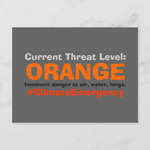 Threat Level Orange Protest Trump Postcard