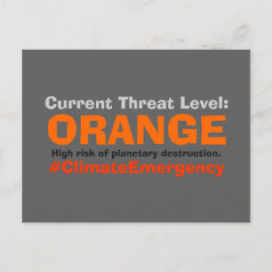 Threat Level Orange Resist Trump Postcard