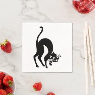 Threatening cat napkin