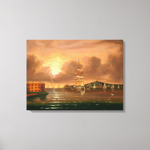 Threatening Sky, Bay of New York Canvas Print