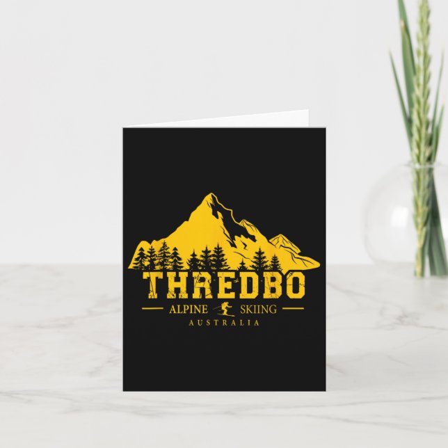 Thredbo Snowy Mountains Australia Ski Resort Souve Card (Front)