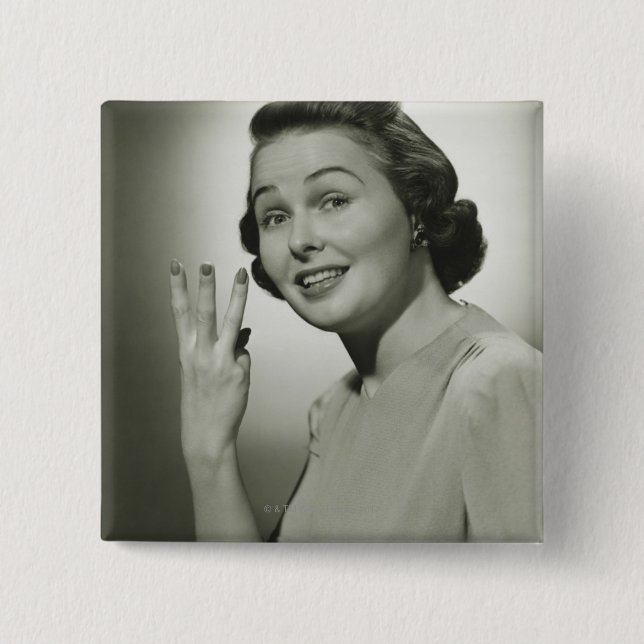 Three 15 Cm Square Badge (Front)