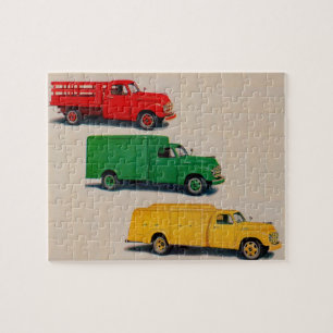 three 1940s trucks jigsaw puzzle