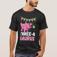 Three A Saurus Dinosaur Cute Kiddo Triceratops