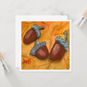 Three Acorns Card