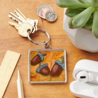 Three Acorns Key Ring