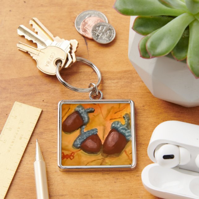 Three Acorns Key Ring (Desk)