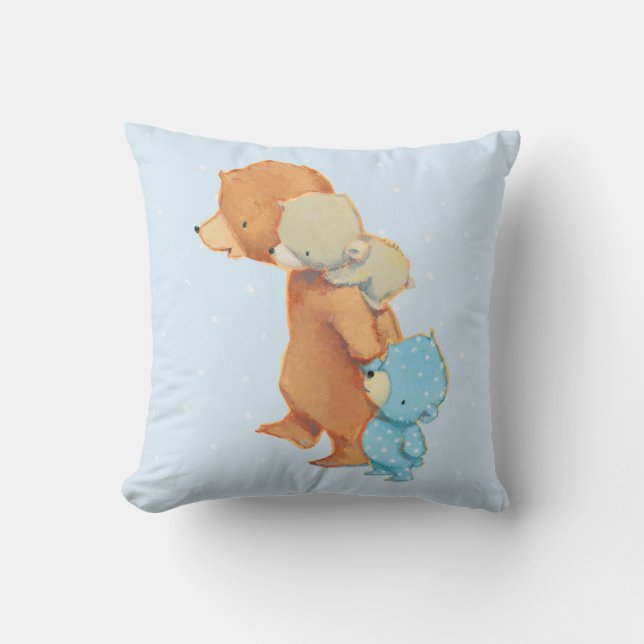 Three Adorable Bear Friends Cushion (Front)