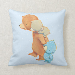Three Adorable Bear Friends Cushion
