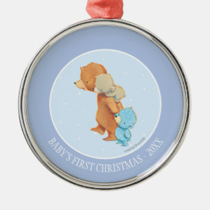 Three Adorable Bear Friends Metal Tree Decoration