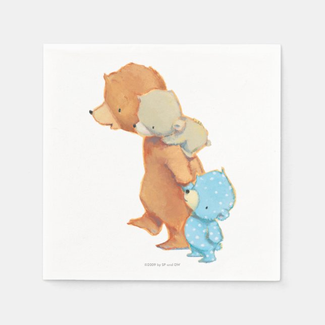Three Adorable Bear Friends Napkin (Front)