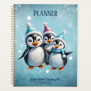 Three adorable penguins  planner