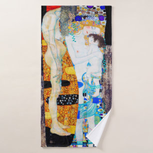 Three Ages of Life, Gustav Klimt Bath Towel