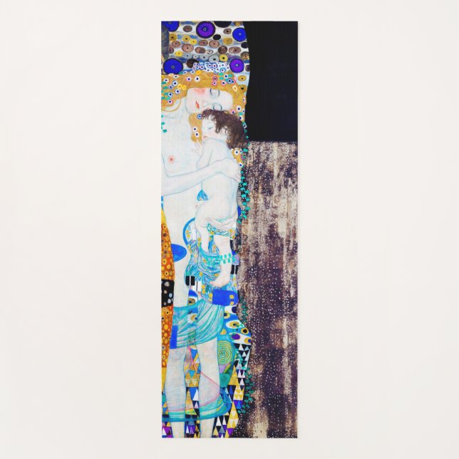Three Ages of Life, Gustav Klimt Yoga Mat (Front)