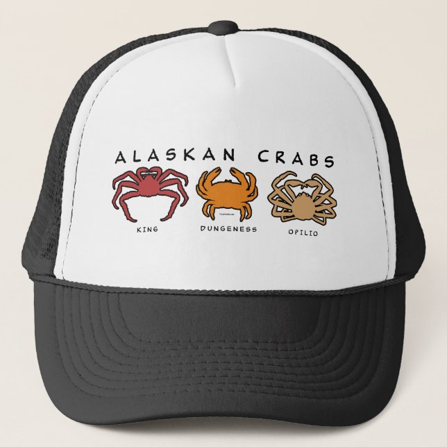 THREE ALASKAN CRABS TRUCKER HAT (Front)