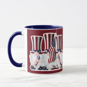 Three American Patriotic Gnomes Mug