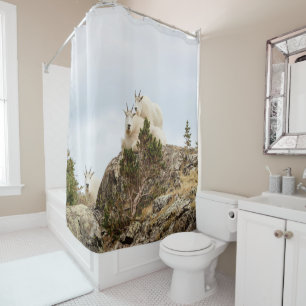 Three Ami-Goats // Colorado Wildlife Shower Curtain