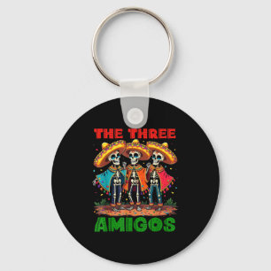 Three amigos mexican cinco de mayo group matching key ring