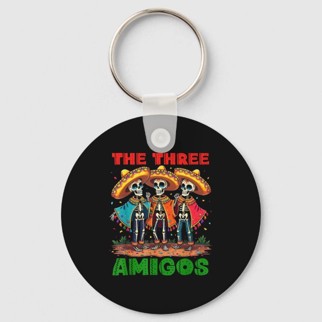 Three amigos mexican cinco de mayo group matching key ring (Front)