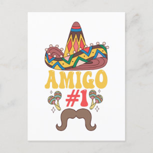 Three Amigos Mexican Funny Matching Cinco De Mayo  Postcard
