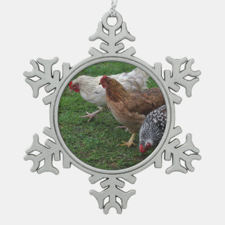 Three Amigos Snowflake Pewter Christmas Ornament
