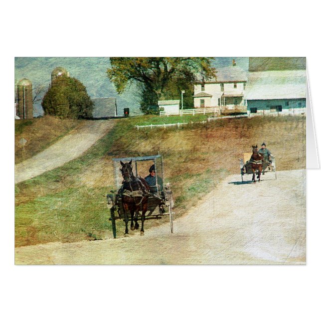 Three Amish Buggies (Front Horizontal)