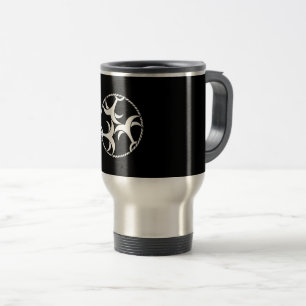 Three anchors with rope travel mug