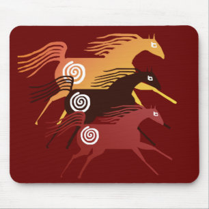 Three Ancient Horses Mousepad