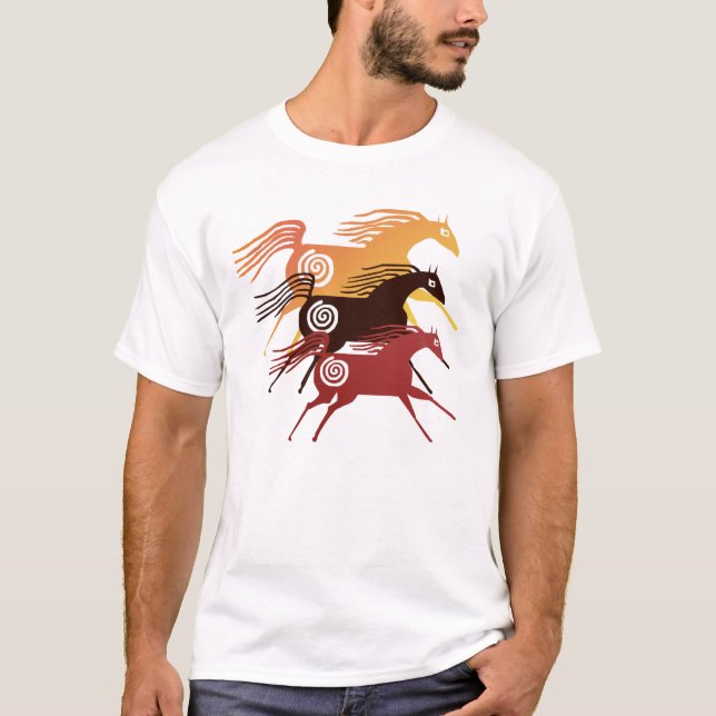 Three Ancient Horses T-Shirt (Front)