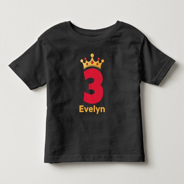 Three and a Crown-Toddler T-Shirt (Front)