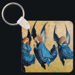 THREE ANGELS IN BLUE KEY RING<br><div class="desc">Elegant,  artistic and classic design rielaborated from a Renaissance painting.</div>