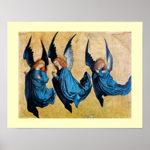 THREE ANGELS IN BLUE POSTER