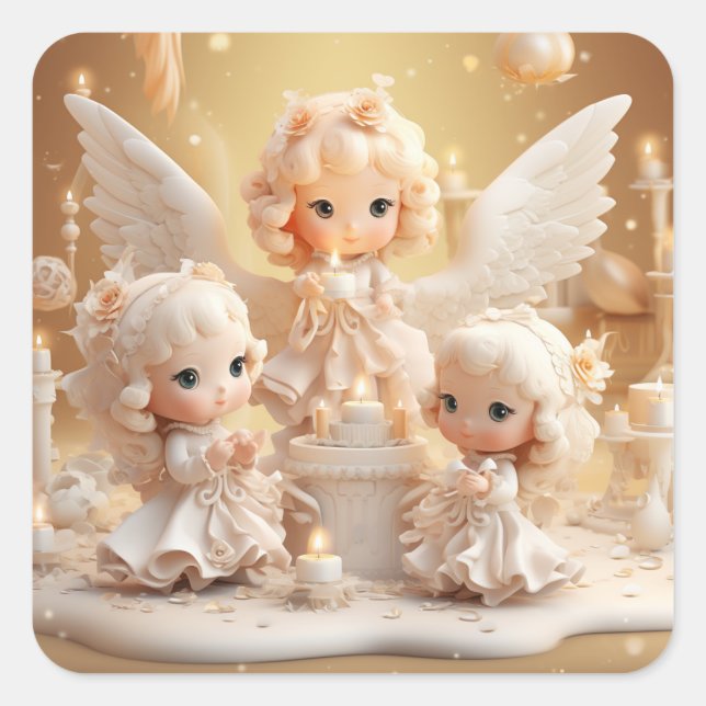 Three Angels Square Sticker (Front)